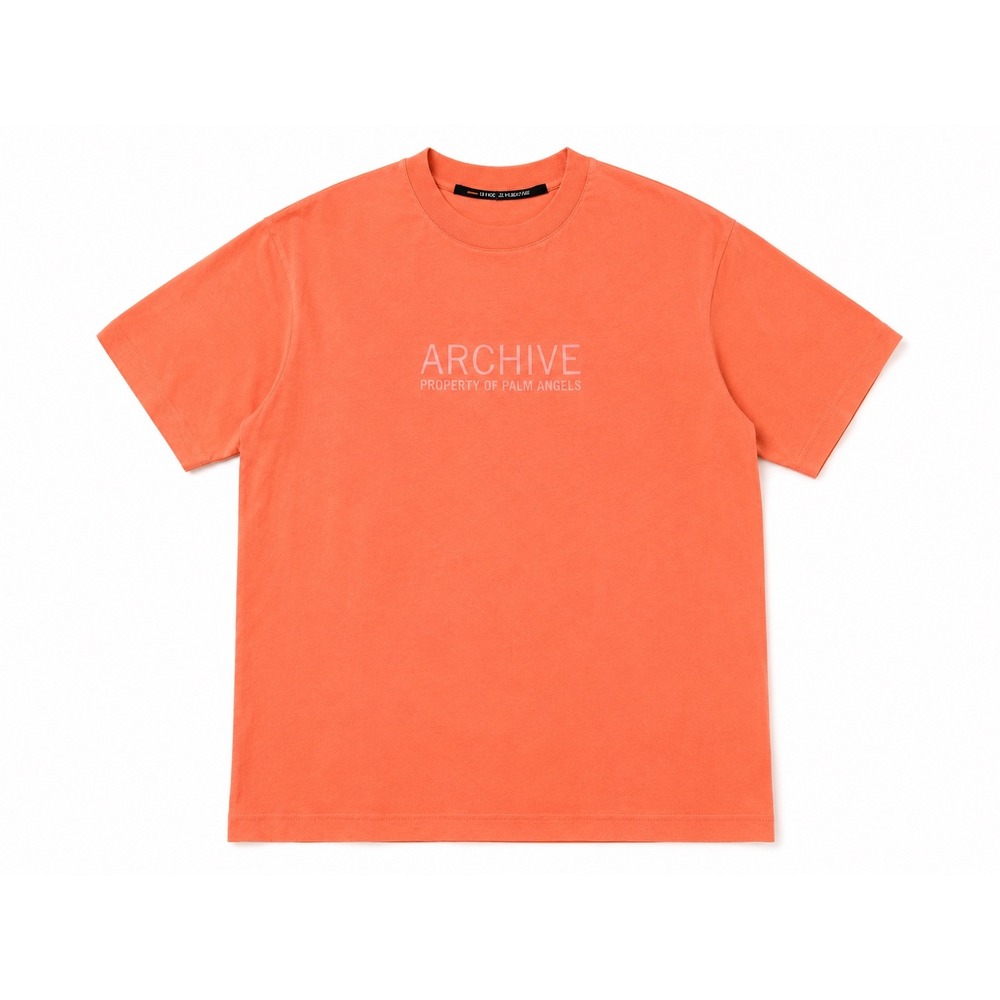 Palm Angels Archive T Shirt Orange PROPERTY OF PALM ANGELS Short Sleeve